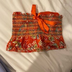 Vintage orange tube top